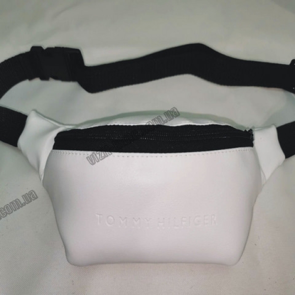 / Сумка-бананка жіноча, шкір-зам, спортивна, на пояс, білий