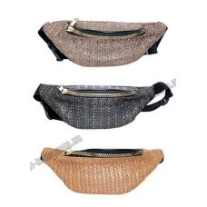 / Сумка-бананка жіноча, солом'яна, молодіжна, коричневий