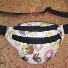 / Сумка-бананка жіноча, тканинна, спортивна, на пояс, кольоровий