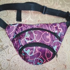 / Сумка-бананка жіноча, тканинна, спортивна, на пояс, кольоровий 5941