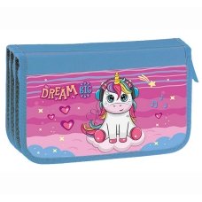 / Пенал потрійний картон KIDIS, серія Unicorn Dreams