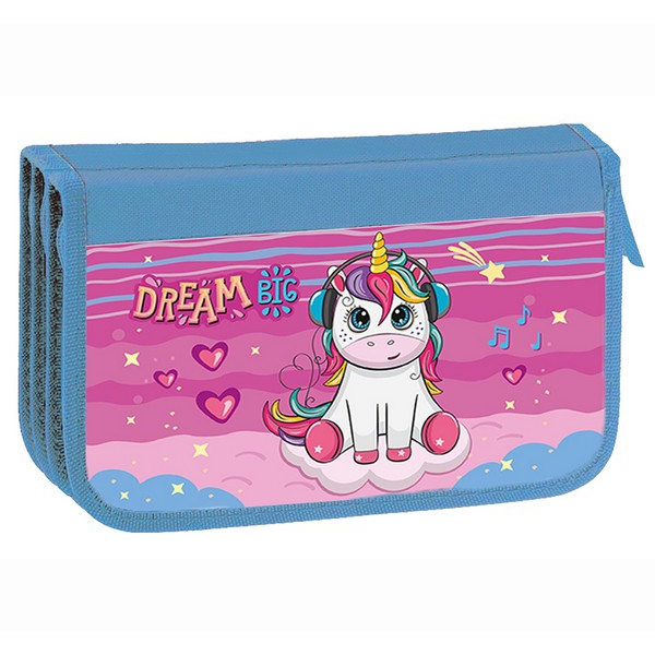 / Пенал потрійний картон KIDIS, серія Unicorn Dreams