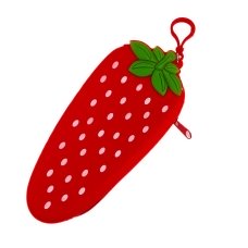 Пенал-косметичка Kidis Полуничка силікон 19 х 9.5 см червоний