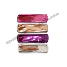 / Пенал-косметичка з металізованого пвх, блискавка в колір пенала Срібло, малиновий. Бронзовий, фіолет