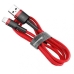 Кабель USB/Type-C 1 м Baseus Cafule 3 А червоний