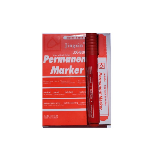 / Маркер Permanent Красный 8004 (12)