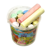 Крейда кольорова 15 шт JAMBO 053Т кругла 6 кольорів