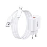 Мережевий зарядний пристрій з кабелем REMAX Kiddy 18W Charger+ Cable Set RP-U119 EU-A-C new