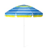 Пляжна садова парасолька 2.5 м Best-13 Смужки №2 Anti-UV з нахилом різнобарвний