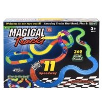 Іграшковий набір Автомобільний трек Magic Tracks MT9910 зі світловими ефектами 360 деталей різнобарвний new