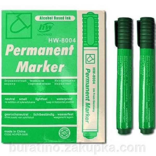 / Маркер зеленый Permanent 8004 (12)