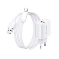 Мережевий зарядний пристрій з кабелем REMAX Kiddy 18W Charger+ Cable Set RP-U119 EU-A-C new