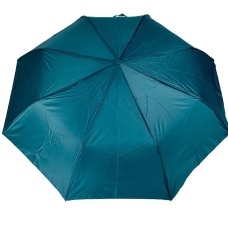 Парасолька складана Однотонна 139 напівавтомат з чохлом смарагдовий