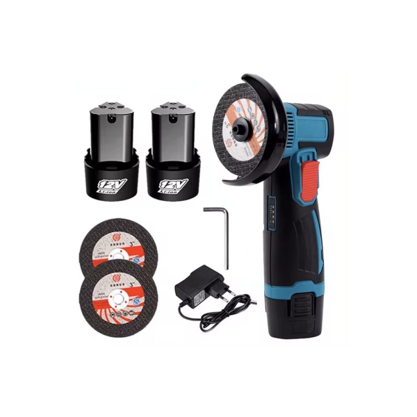 Електроболгарка MINI (коробка, 2 аккум. 12V (AT-AG7501) (КОЛО: Зовнішній Ø - 75мм; Всередину Ø - 12мм) new