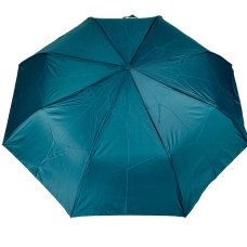 Парасолька складана Однотонна 139 напівавтомат з чохлом смарагдовий