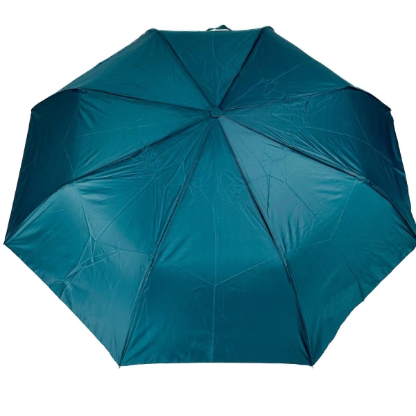Парасолька складана Однотонна 139 напівавтомат з чохлом смарагдовий