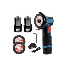 Електроболгарка MINI (коробка, 2 аккум. 12V (AT-AG7501) (КОЛО: Зовнішній Ø - 75мм; Всередину Ø - 12мм) new