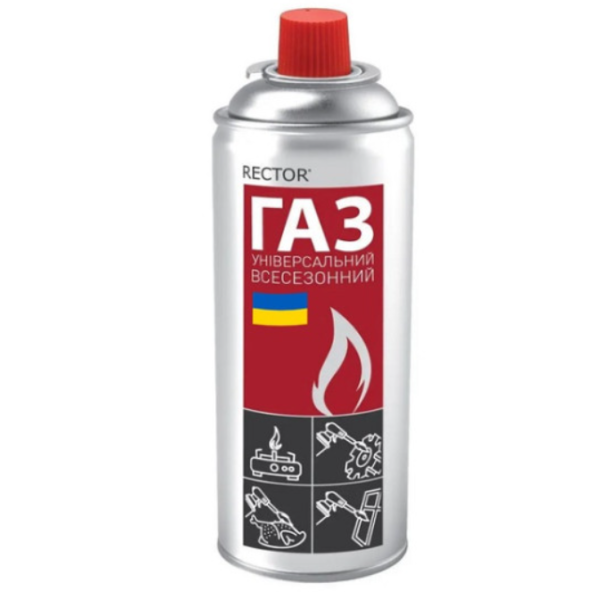Газовий балон туристичний ТМ RECTOR 220 г 380 мл -10°C+40°C