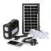 Ліхтар-прожектор сонячна станція GD 8017 з лампами та повербанк 3.8 Вт 5000 мАг чорний