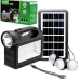 Ліхтар-прожектор сонячна станція GD 8017 з лампами та повербанк 3.8 Вт 5000 мАг чорний