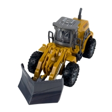 Бульдозер на радіокеруванні 24 см JH75-7D рухомий ківш світлові ефекти жовтий з сірим