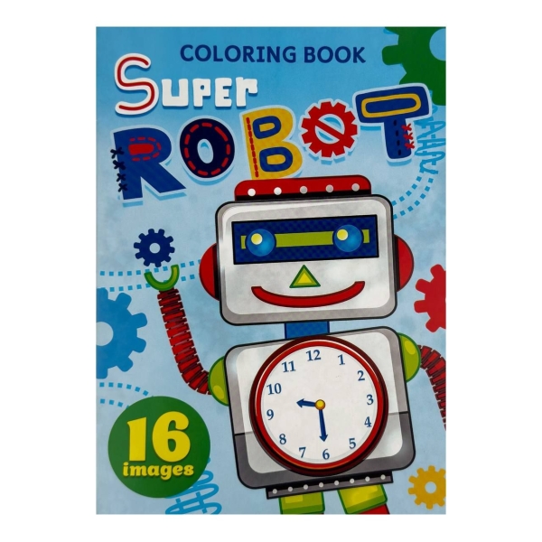 Розмальовка дитяча класична 8 аркушів А5 Super Robot
