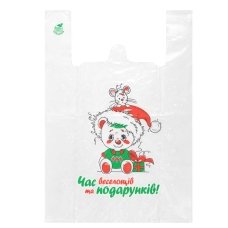 Пакет-майка поліетиленовий 60 х 40 см Ведмедик Wellpacks прозорий