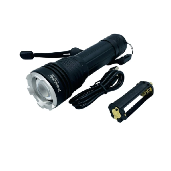 Ліхтар ручний акумуляторний X-BALOG BL-A85-P90 з ремінцем чорний
