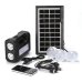 Ліхтар-прожектор сонячна станція GD 8017 з лампами та повербанк 3.8 Вт 5000 мАг чорний