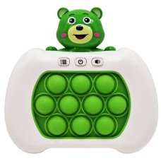 Іграшка Поп-Іт електронна приставка 273B ведмедик білий з зеленим