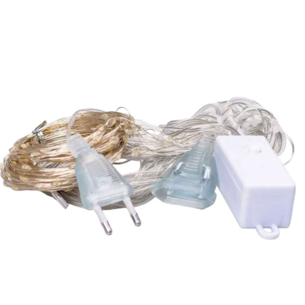 Гірлянда-штора Роса 200 LED розмір 3*3 м, жовтий new