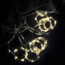 Світлодіодна гірлянда-завіса мідний дріт 200 LED Роса крапля 3 х 3 м жовтий