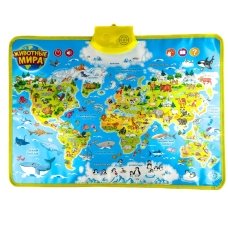 Плакат учнівський Тварини світу 60 х 46 зі звуковими ефектами