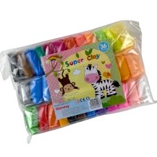 Набір маса для ліплення моделін 36 кольорів Super Clay SL-1917-36