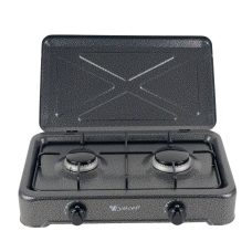 Настільна плита газова 2 конфорки Yucel О-200 метал 1850 Вт сірий