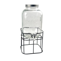 Лимонадниця з краном на підставці Viva 5 л скло прозорий