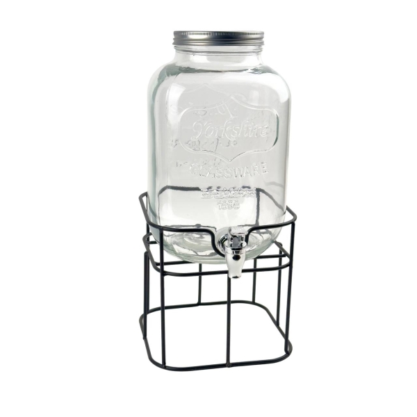 Лимонадниця з краном на підставці Viva 5 л скло прозорий