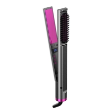 Плойка випрямляч волосся Hair Straightener 3в1 керамічне покриття 60 Вт чорний з рожевим