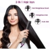 Плойка випрямляч волосся Hair Straightener 3в1 керамічне покриття 60 Вт чорний з рожевим