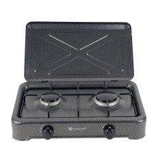 Настільна плита газова 2 конфорки Yucel О-200 метал 1850 Вт сірий