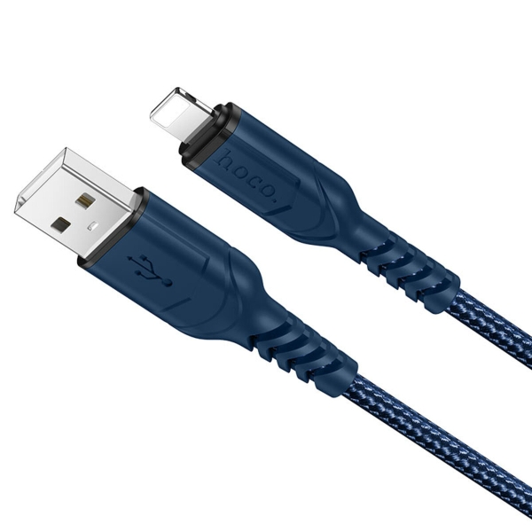 Кабель USB/Apple Lightning 1 м Hoco X59 2.4 А синій