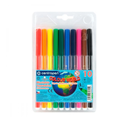 Фломастери 10 кольорів Centropen 7550/10 ТП Colour World змиваємі