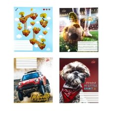 Зошит 12 аркушів коса лінія // Бріск ТВ-107 Мікс