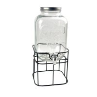 Лимонадниця з краном на підставці Viva 5 л скло прозорий