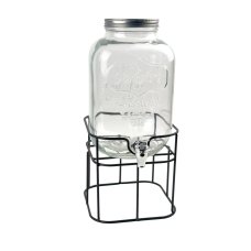 Лимонадниця з краном на підставці Viva 5 л скло прозорий