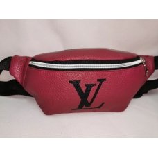 / Cумка LV унісекс, шкір-зам, на пояс, червоний