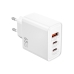 Зарядний блок живлення 2xType-C+USB WiWU Wi-G005 Essen GaN 65 W 5 V 3 A білий
