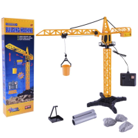 Підйомний кран на радіокеруванні 55 см 1562 рухомі деталі жовтий