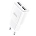 Зарядний блок живлення 2хUSB HOCO C88A Star 5 V 2.4 A білий