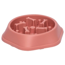 Миска для повільного поїдання корма рельєфна 24 см CC-17 рожевий